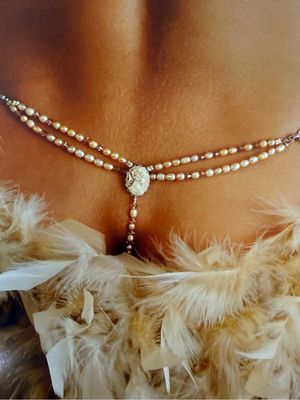 Gold pearl G string